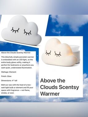 Above the clouds, Scentsy warmer, no box
